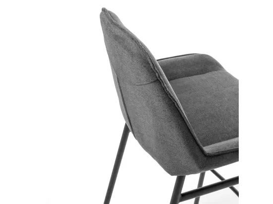 Set de 2 Tabourets NISIDA gris foncé