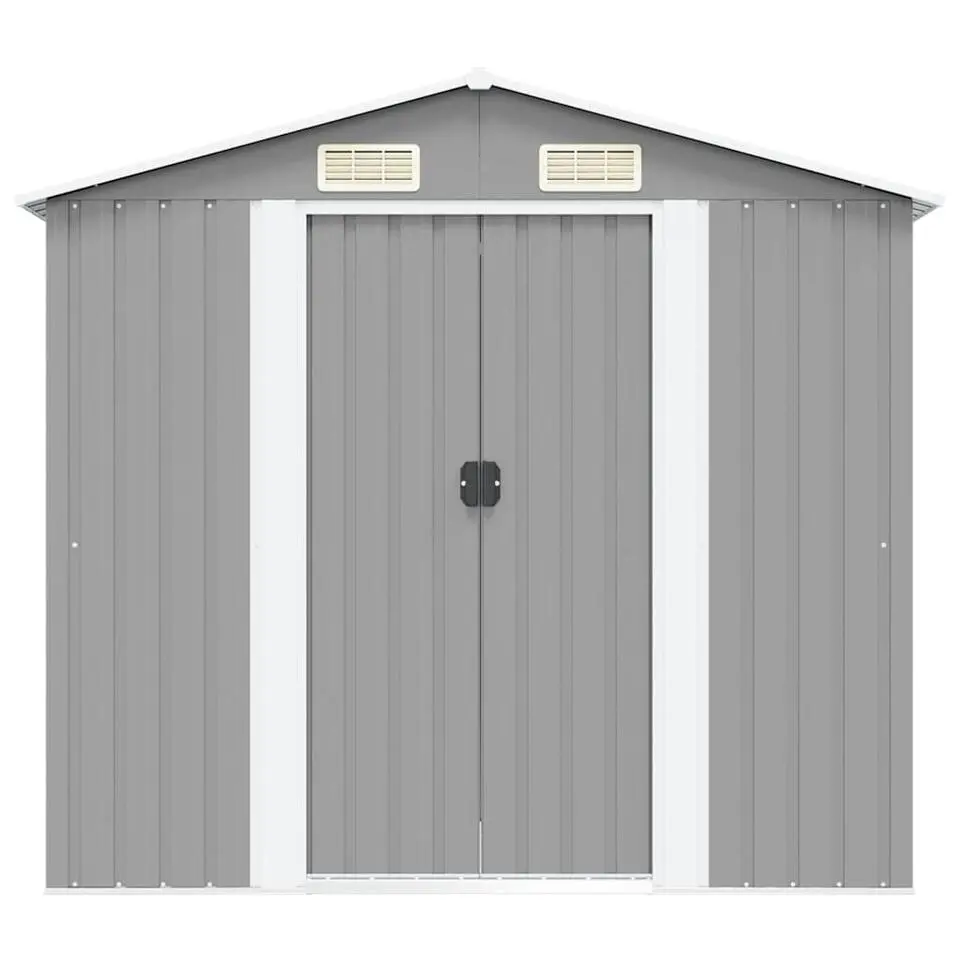 vidaXL - Tuinschuur - Grijs - Staal