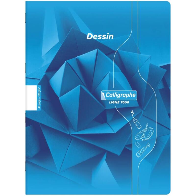 Cahier Dessin scolaire piqué 7000 24x32 cm 48 pages uni 120g - Assortis