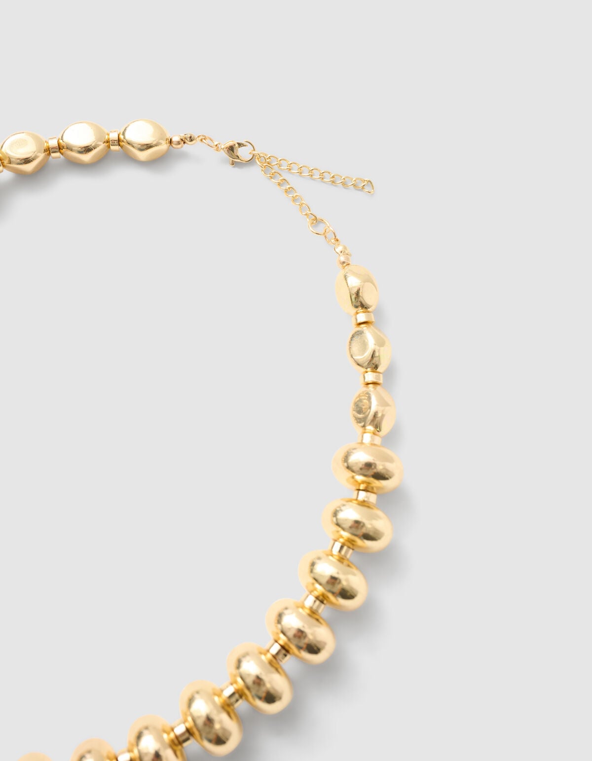 Round Oval Ketting Goud