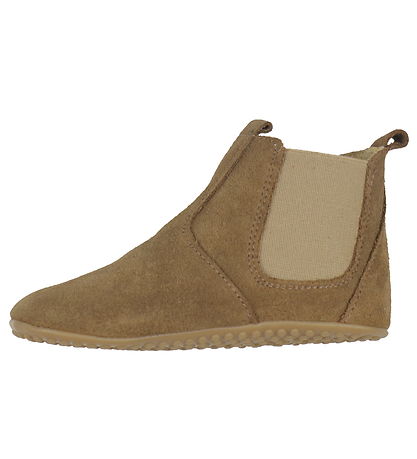Pom Pom Leder-Krabbelschuhe - Chelsea - Dust