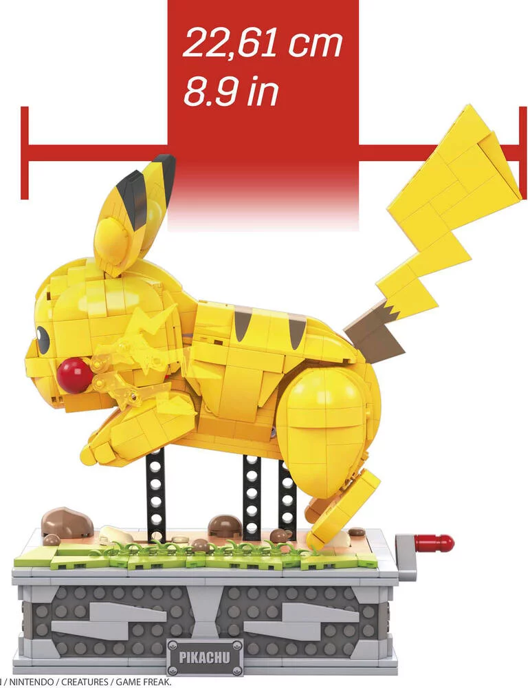 PIKACHU  EN MOUVEMENT - JEU DE CONSTRUCTION 1095 PIECES