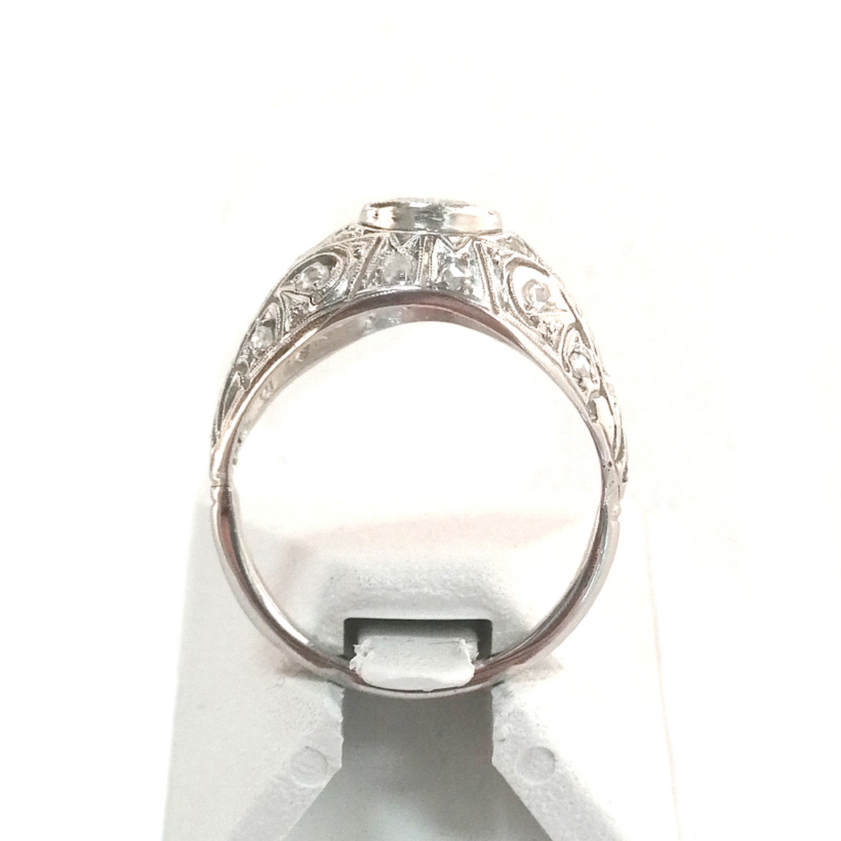 Bague d'occasion or 750 blanc platine et diamants
