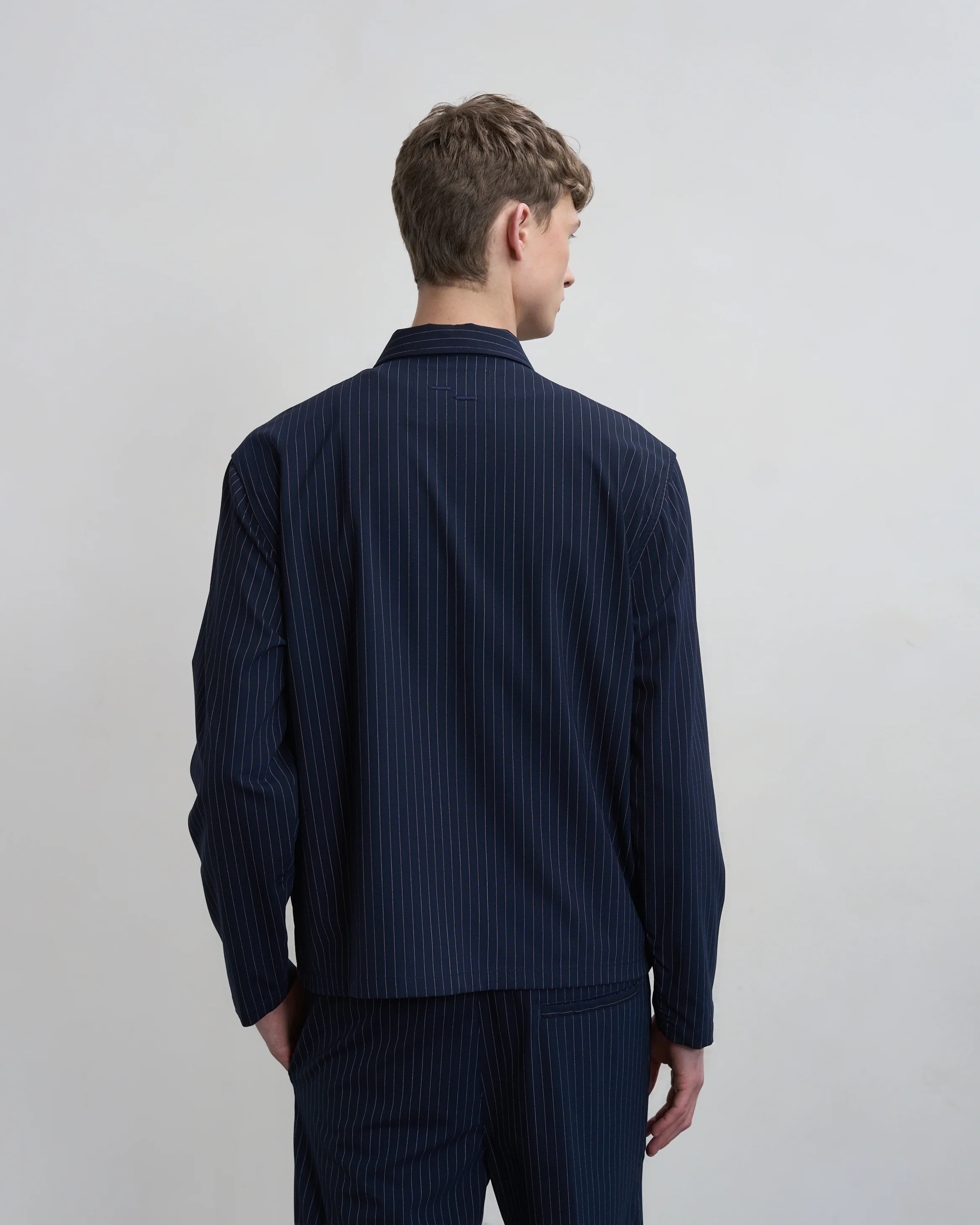 Coach Jacket Pinstripe Maritime Blue