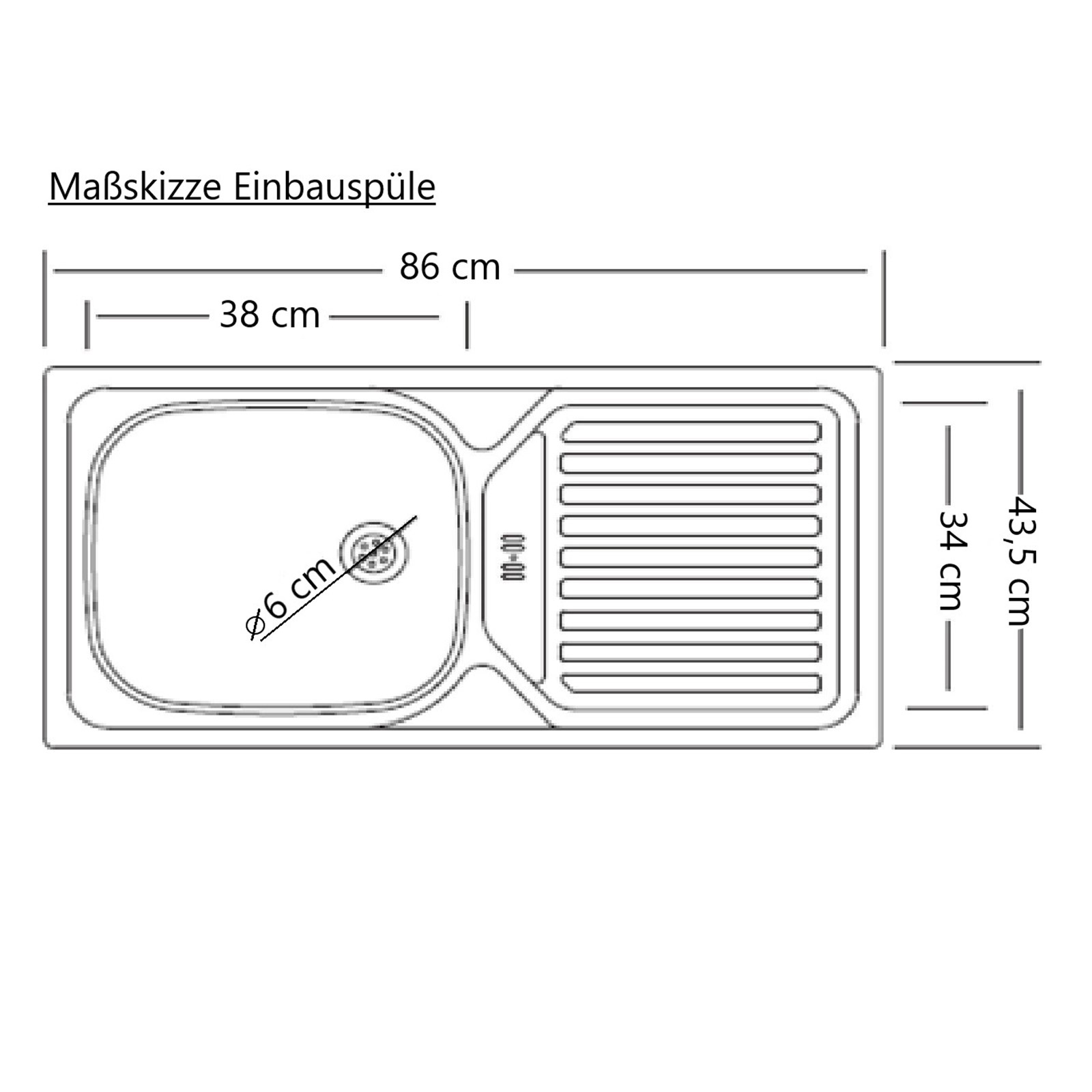 Küchenblock TURIN - grau matt-Wotan Eiche - mit E-Geräten - 330 cm