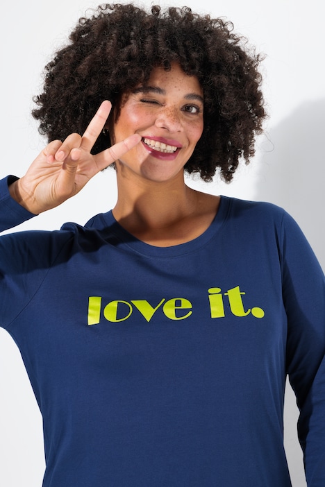 T-Shirt, oversized, LOVE IT, Langarm