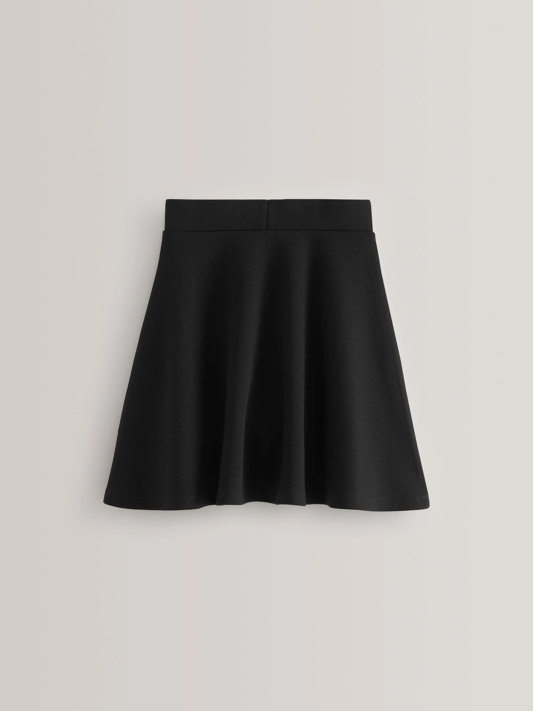 Zwart - Jersey stretch school skater rok met elastische taille (3 - 17 jr)
