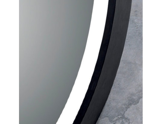 LEDIMEX - Miroir triled rond 80 cm - noir mat - série paris