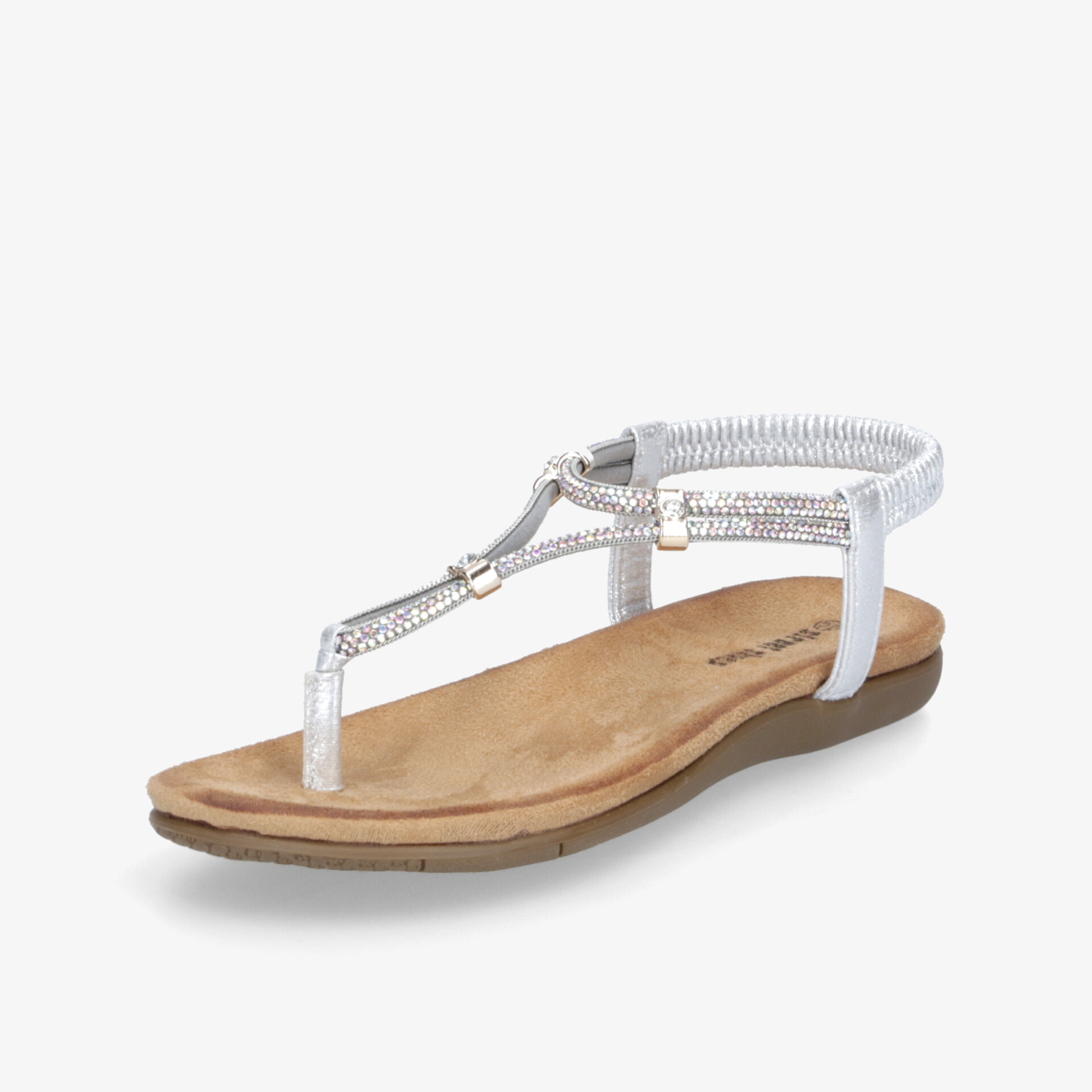 street shoes Damen Zehentrenner silber