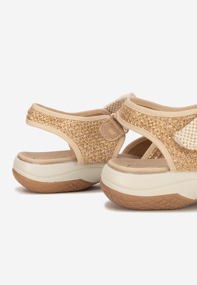 Sandales plates kaki Jianina