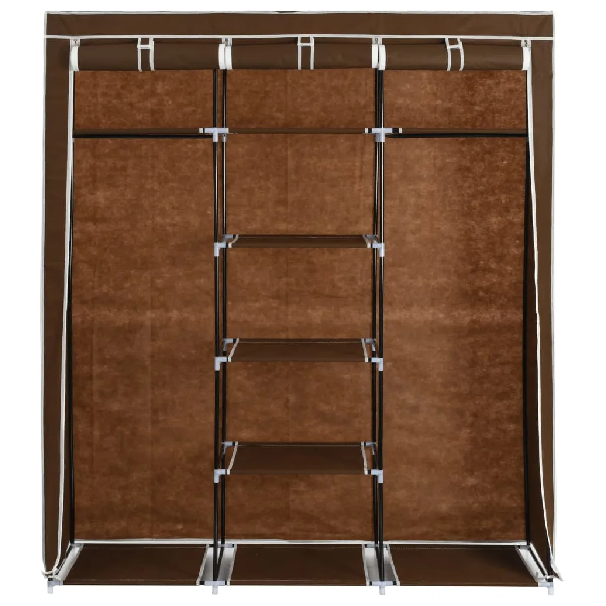vidaXL Armoire avec compartiments et barres - Marron