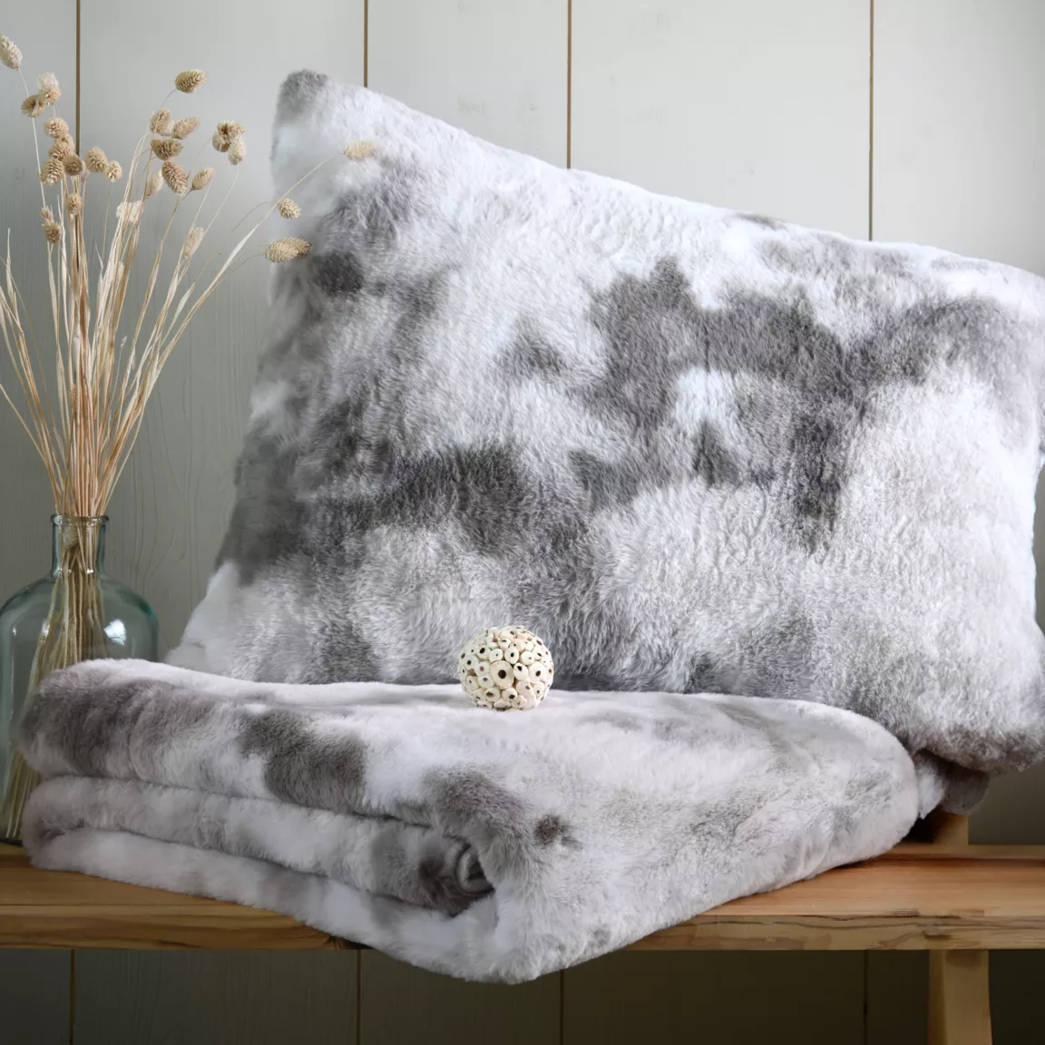 Plaid fausse fourrure (125 x 150 cm) Harald Beige