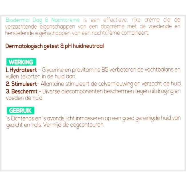 Biodermal Dag- en Nachtcrème 50 ML