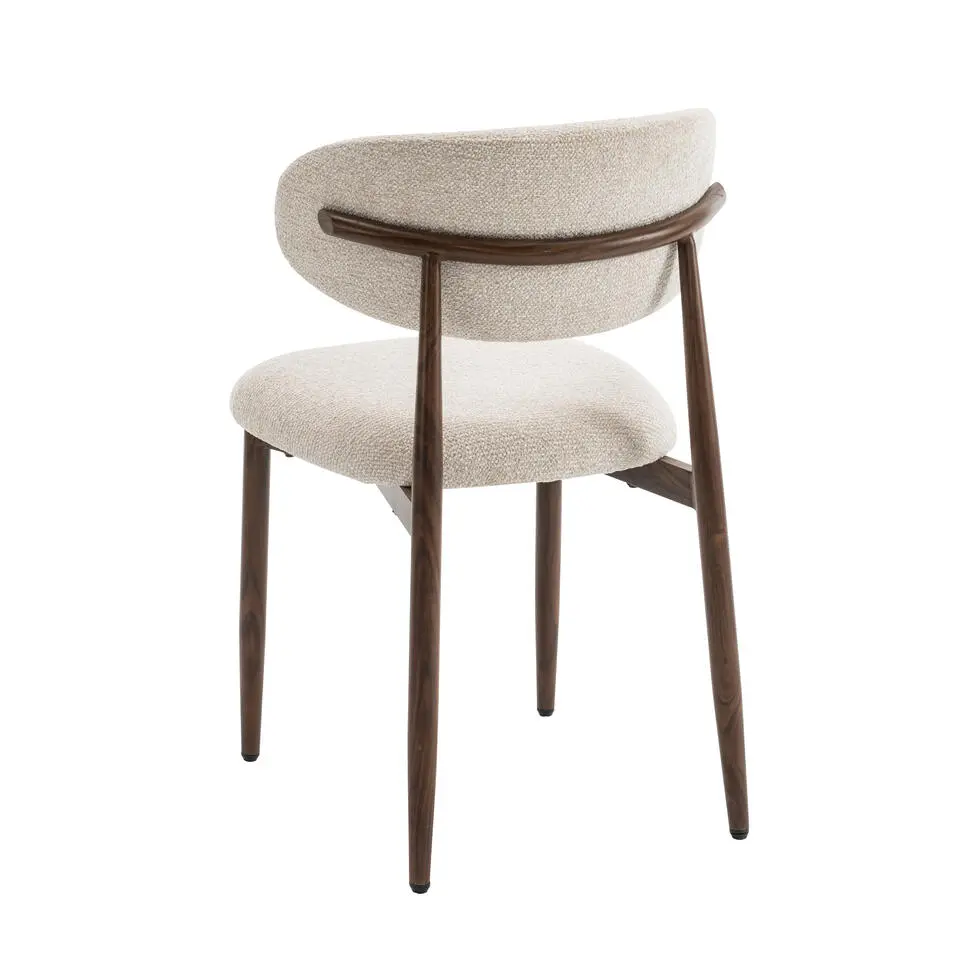 Celia Eetkamerstoelen Set van 2 - Beige Walnoot