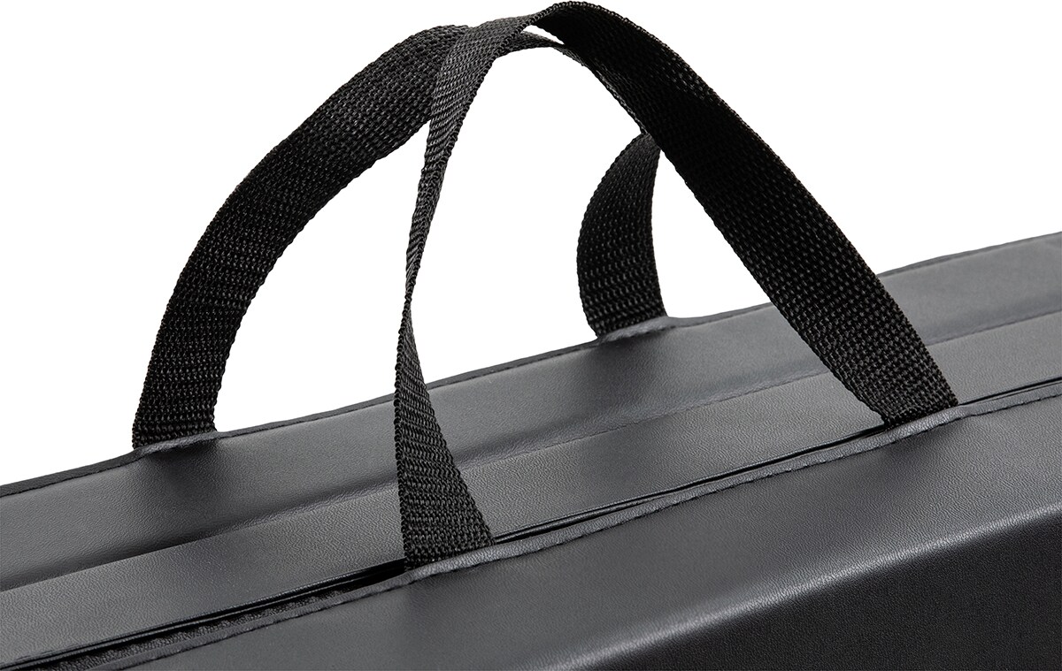 Miweba Sports Gymnastikmatte GM100, faltbar, rutschfest, Turnmatte für zuhause, Tragegriffe, PVC (Schwarz)