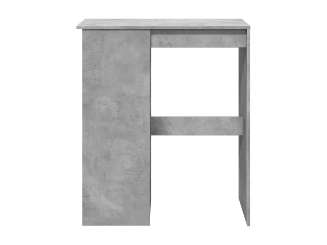 Table de bar avec étagères gris béton bois d'ingénierie