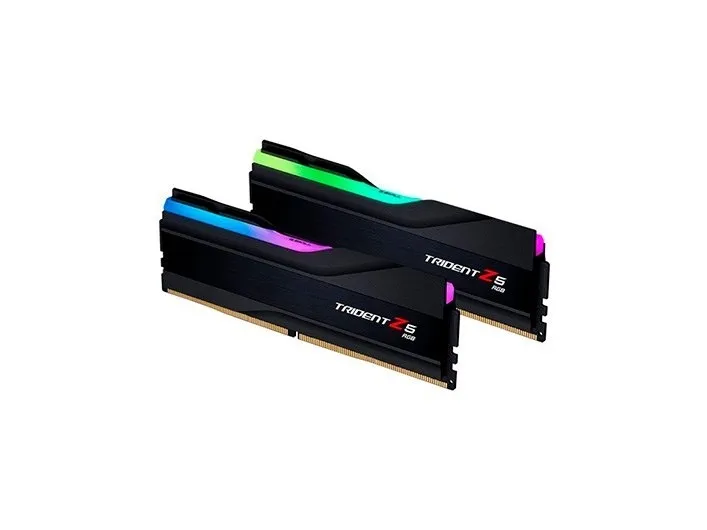 G.Skill Trident Z5 RGB - DDR5 - sæt - 32 GB: 2 x 16 GB - DIMM 288-PIN - 6000 MT/s / PC5-48000 - CL40 - 1.3 V - ikke bufferet - ikke-ECC - mat sort