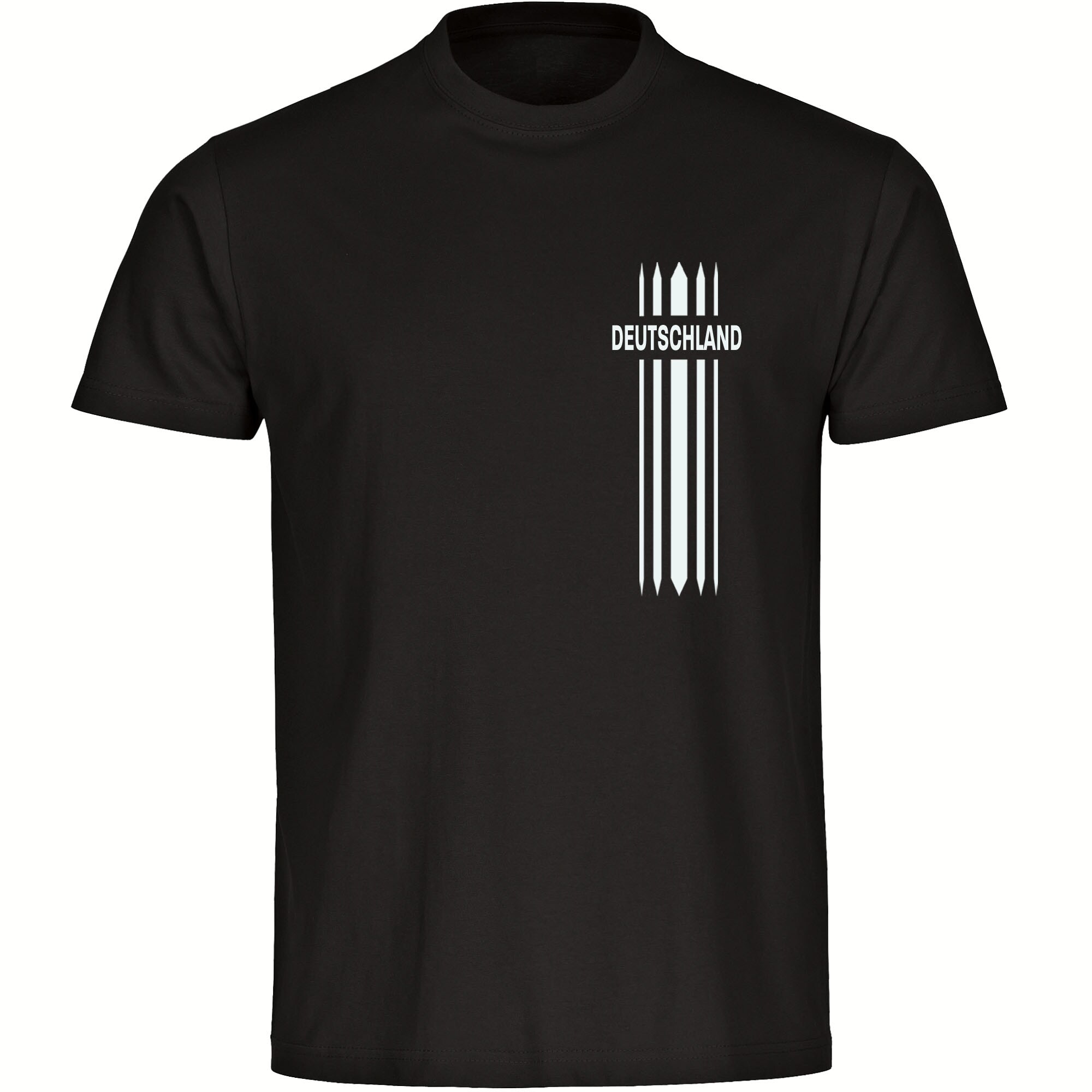 multifanshop® Kinder T-Shirt - Deutschland - Streifen - Druck weiß
