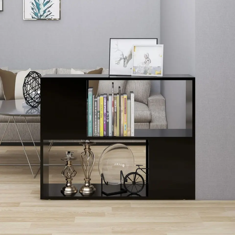 vidaXL - Tv-meubel - Zwart - Bewerkt hout - 80 x 24 x 63 cm