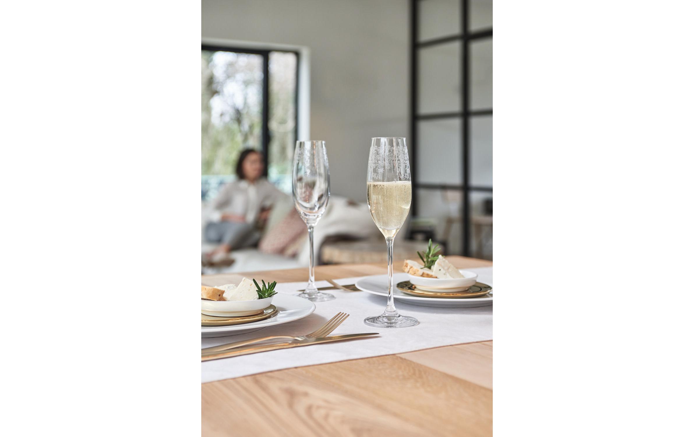 Sektglas Chateau 200 ml, 6 Stück, TransparentFestliche Gläser mit dezenter Gravur