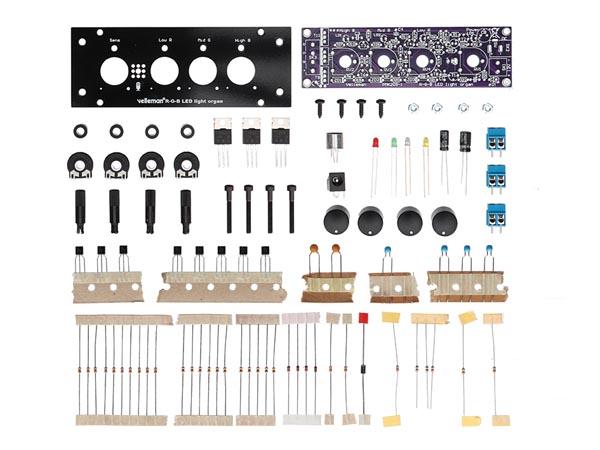 Whadda Bausatz 3-Kanal RGB LED-Lichtorgel RGB LED-Lichtorgel zum steuern von 12 V oder 24 V RGB LED-Leisten