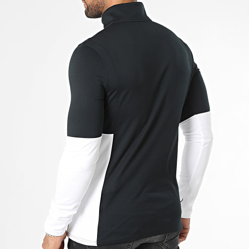 Sweat Col Zippé Midlayer 1379588 Vert Kaki Blanc