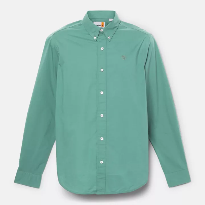 Chemise en popeline pour homme en bleu sarcelle