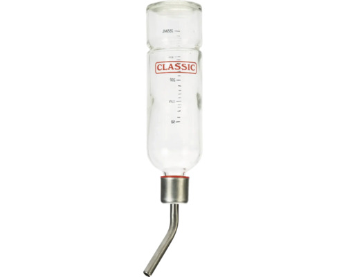 Karlie Classic glazen drinkfles voor kleine dieren, maat M, 350 ml, ca. 30 x 6 cm
