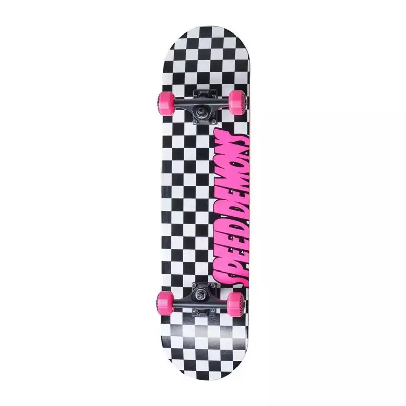Skate SPEED DEMONS Checkers Pink 7.75