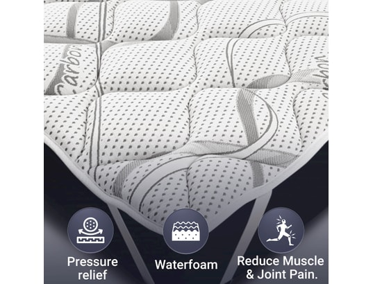THE WHITE STONE - Sur matelas Surmatelas 120x190cm ergonomique en ouate soft 5 cm