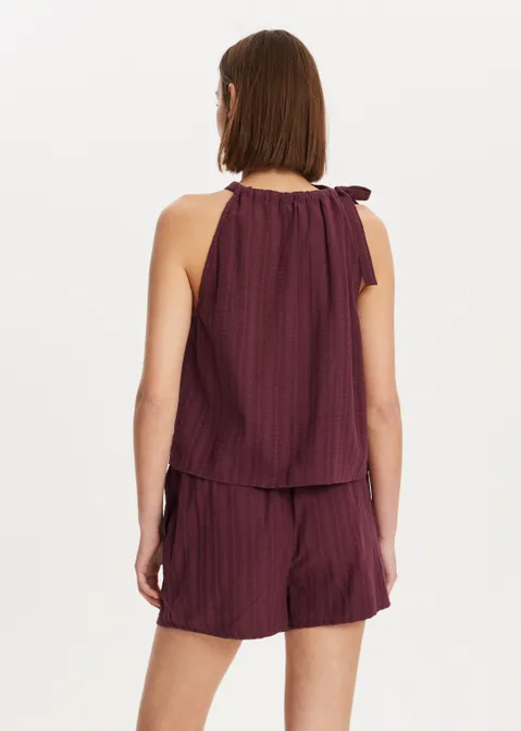 Halter top met textuur paars (AUBER)