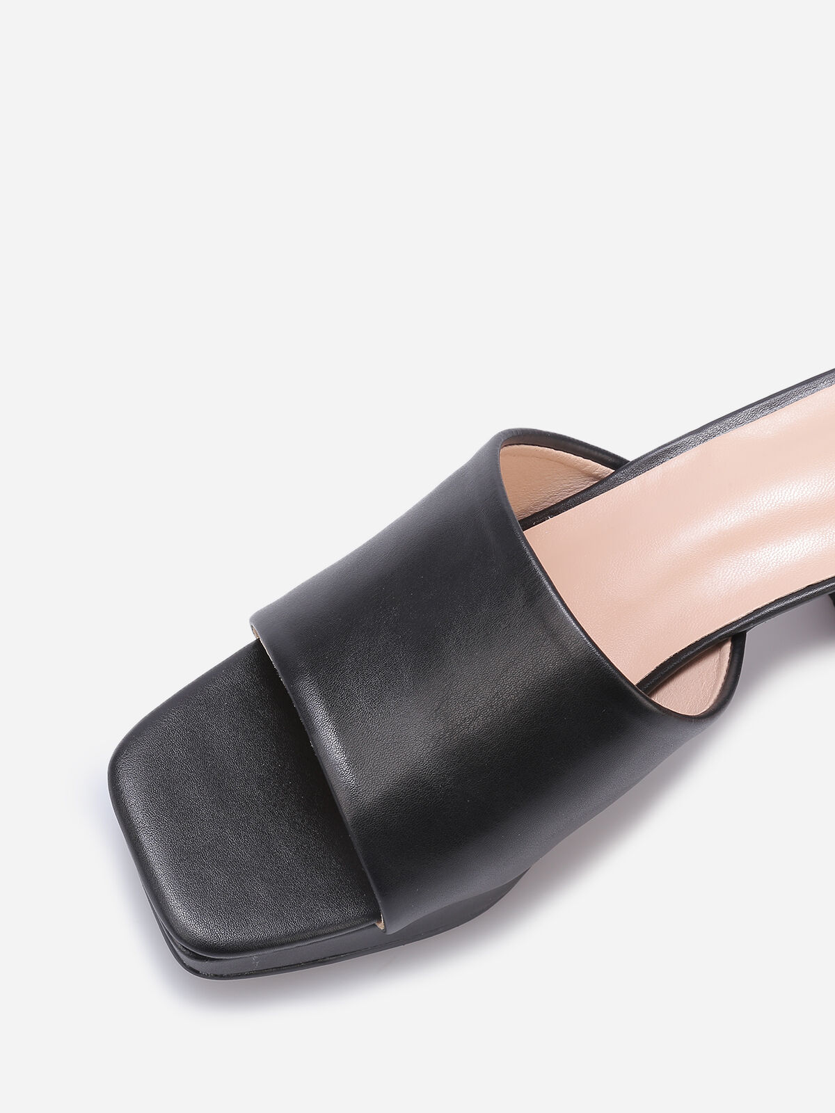 Mules plateforme à talon grandes tailles- Noir