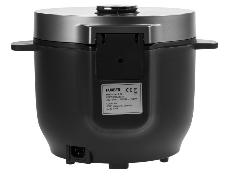 FURBER Reiskocher KUN 2.8 L, Schwarz Für perfekt gekochten Reis im Handumdrehen