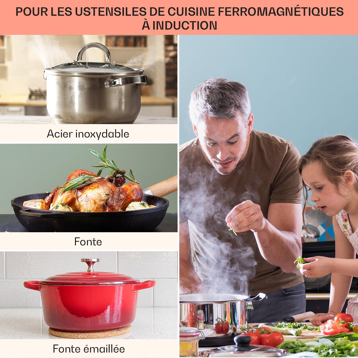 Table de cuisson à induction encastrable Klarstein 2900W, table de cuisson à induction