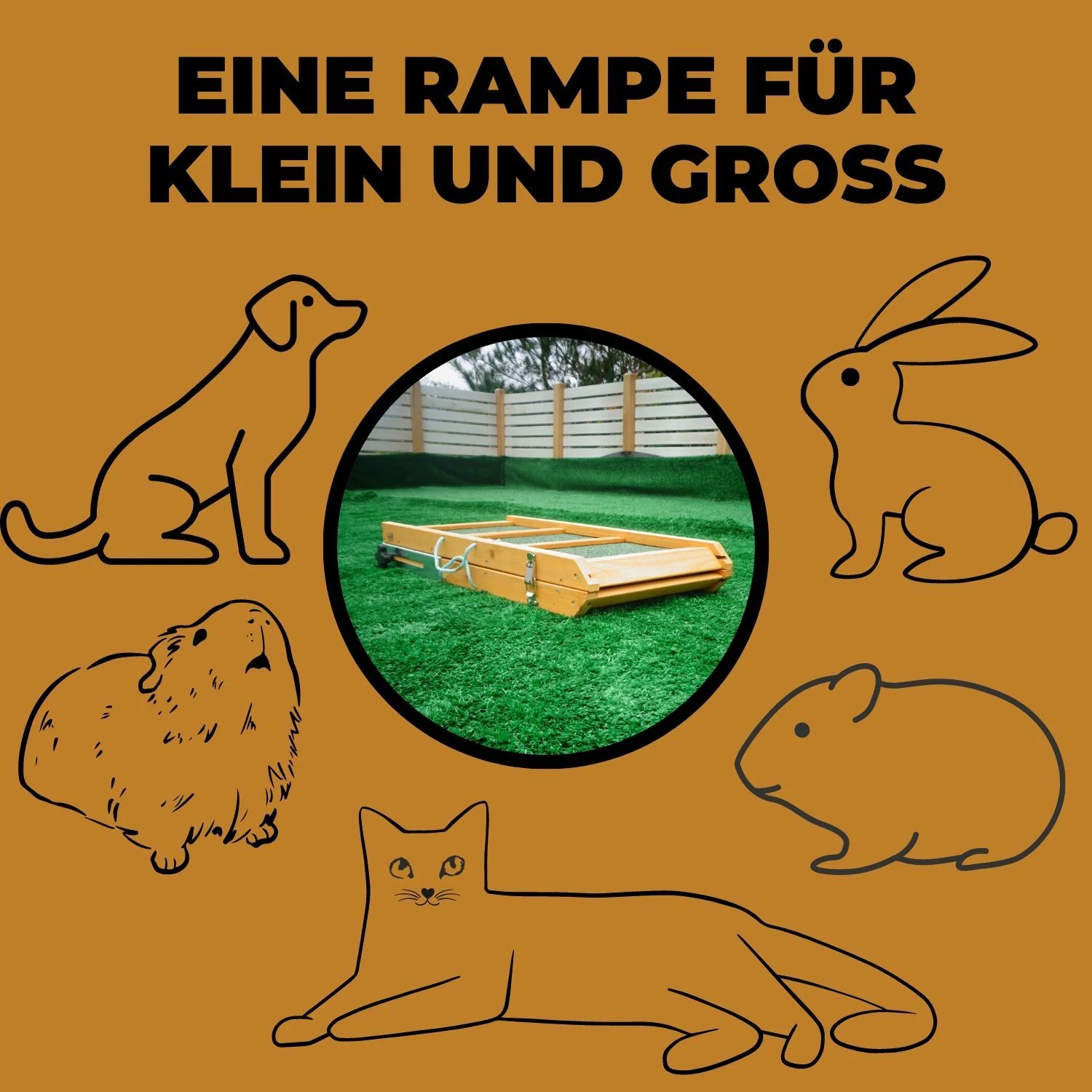 Coemo Hunde Rampe klappbar Aufstiegshilfe für Haustiere - Anti-Rutsch-Belag