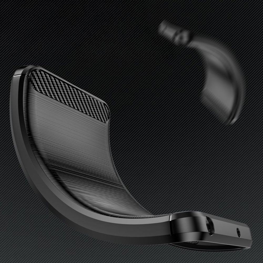 Samsung Galaxy A56 / A36 Gummi Case Schutzhülle Carbon Look - Schwarz