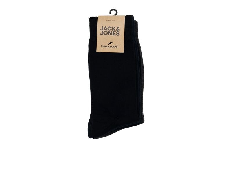 JACK&JONES Herrensocken 5er Pack, Schwarz, 39 - 45 One Size Socken