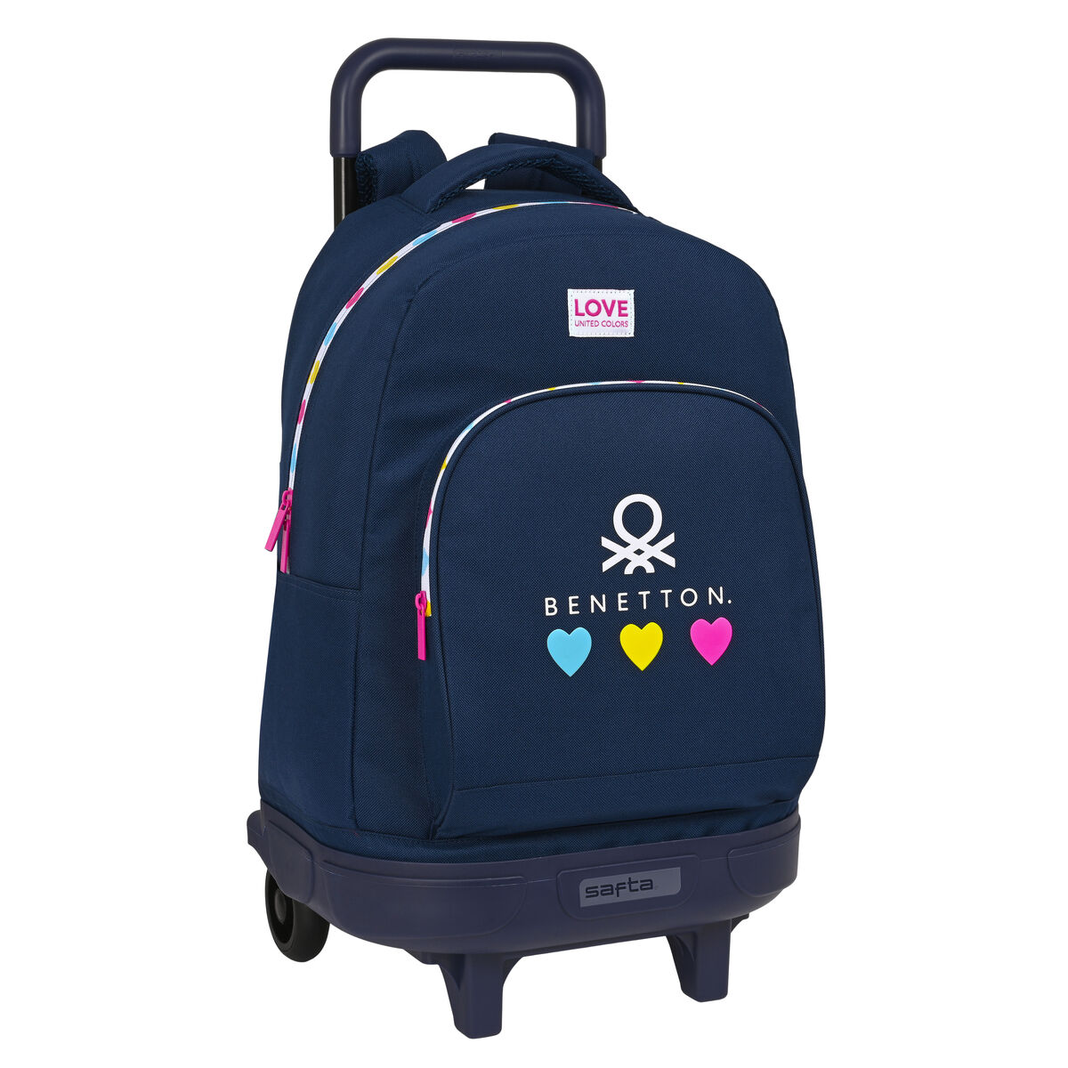 Mochila escolar Benetton Love com rodas