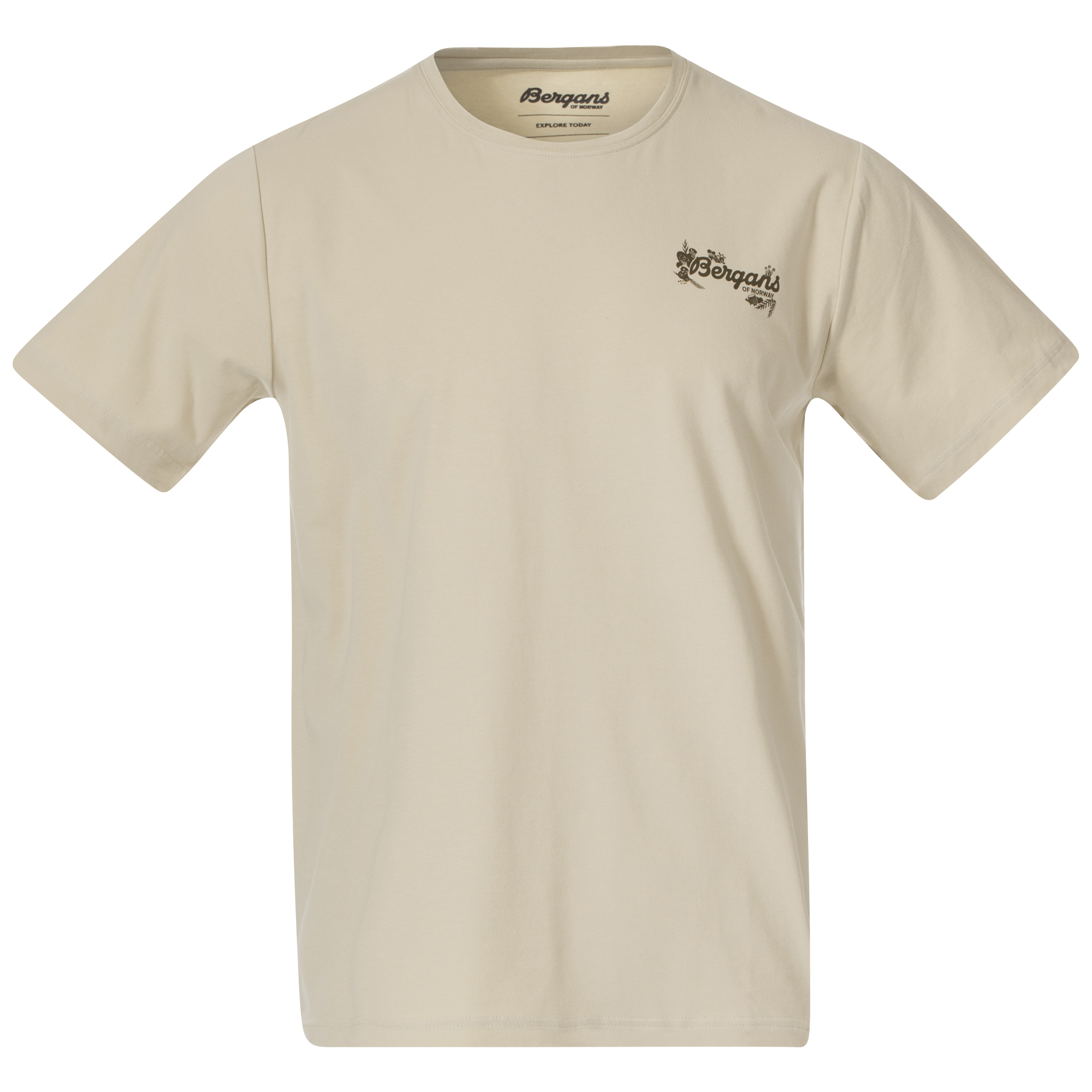 Graphic Tee Herre Chalk Sand/Dark Olive Green