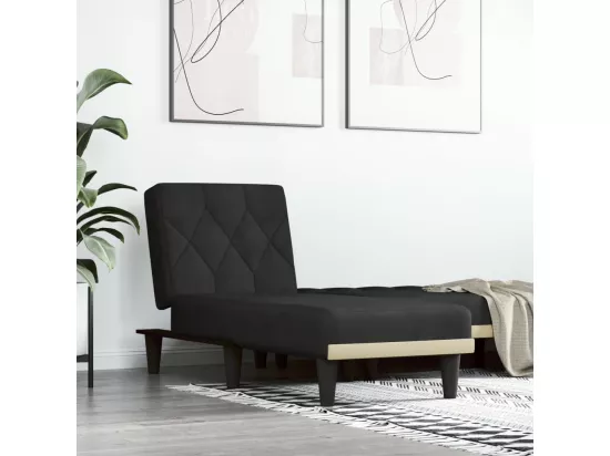 Chaise longue noir velours