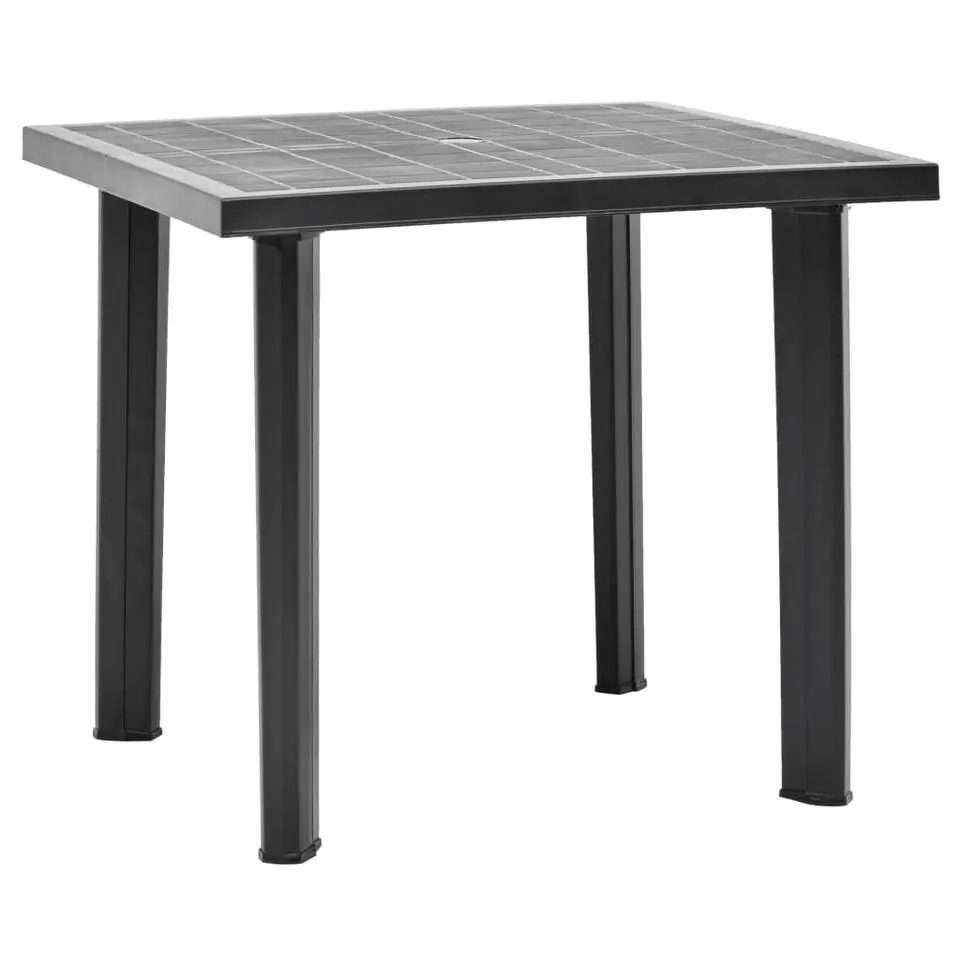 vidaXL - Tuintafel - Antraciet - Kunststof