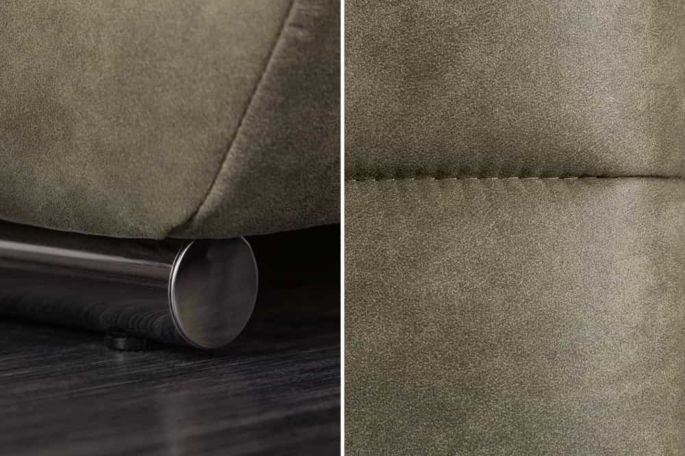 Big Sofa ELEGANCIA 285cm taupe Microfaser XXL Couch inkl. Kissen Federkern