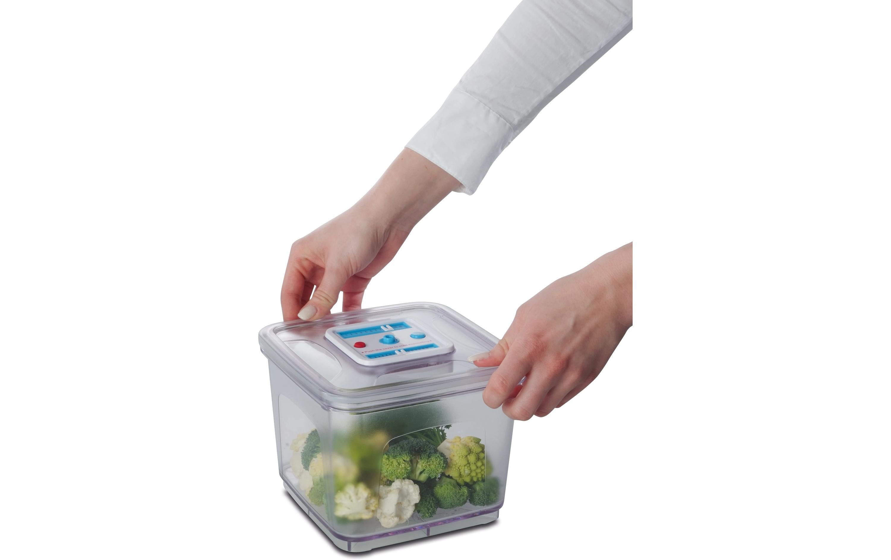 Vakuumier-Behälter Set à 2 StückZweier Set quadratischer Vakuumierbehälter für Lebensmittelaufbewahrung