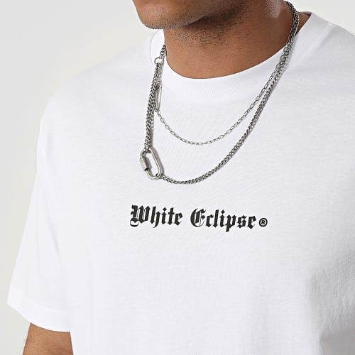 Tee Shirt Oversize Large Paradise Roses Blanc