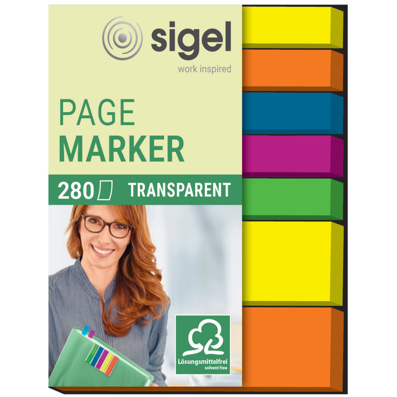 Sigel Index Marker Mix, 6.12 x 50 mm, 7 x 40 Blatt