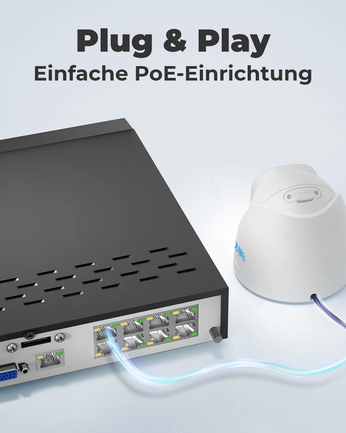 Reolink 4K Überwachungskamera Aussen Set, 4X 8MP PoE IP Kamera Überwachung mit Smarter Personenerkennung und Fahrzeugerkennung, 8CH 2TB HDD NVR für 24/7 Videoüberwachung, 30M Nachtsicht, RLK8-800D4