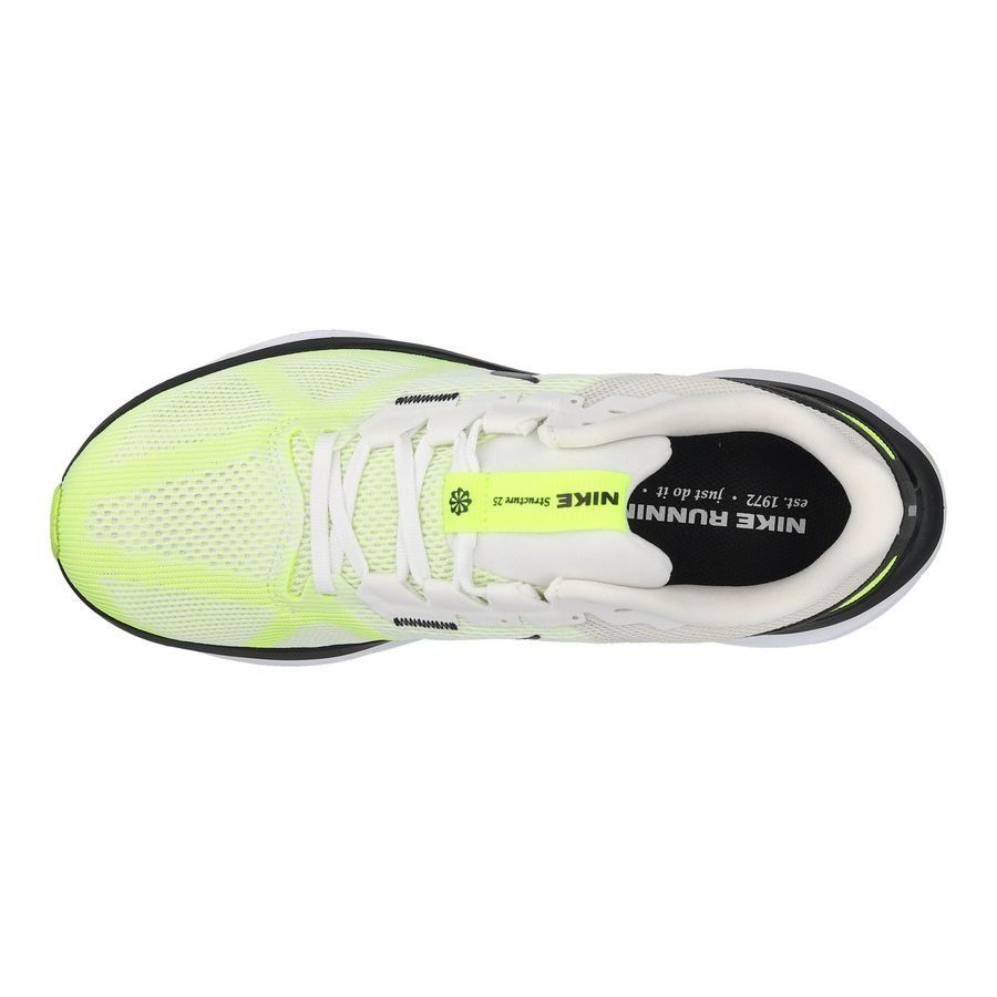 Nike Chaussures de Running Air Zoom Structure 25 - Blanc/Noir/Jaune Fluo