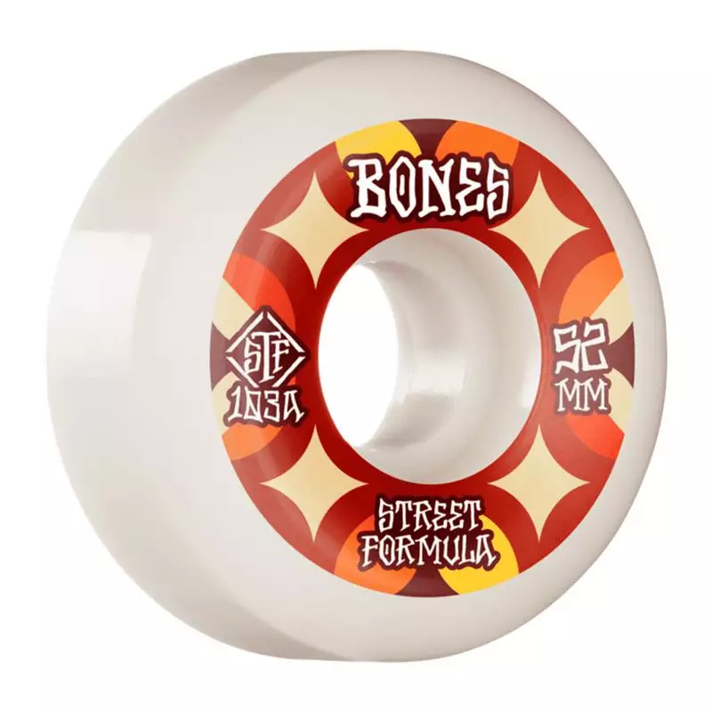 Roues skate BONES (x4) Stf V5 Retros Sidecut Orange 103A