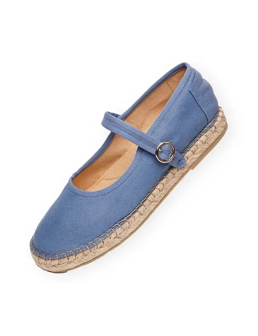 Ladies Mary Jane Denim Light Blue