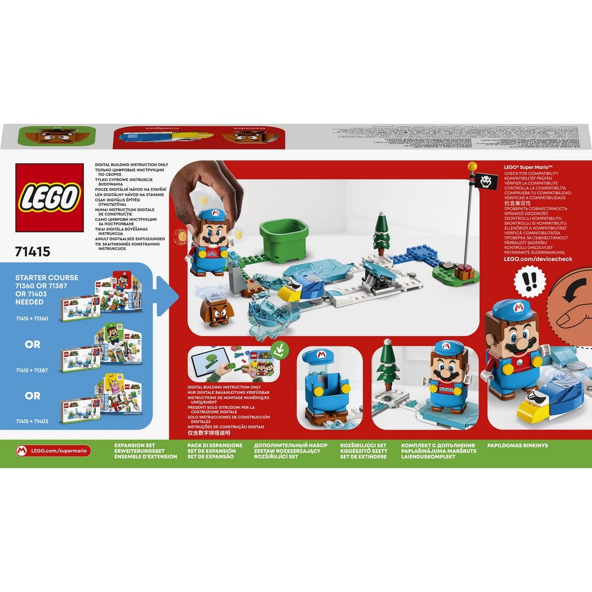 Ensemble d'extension Costume de Mario de glace et monde glacé Lego Super Mario 71415